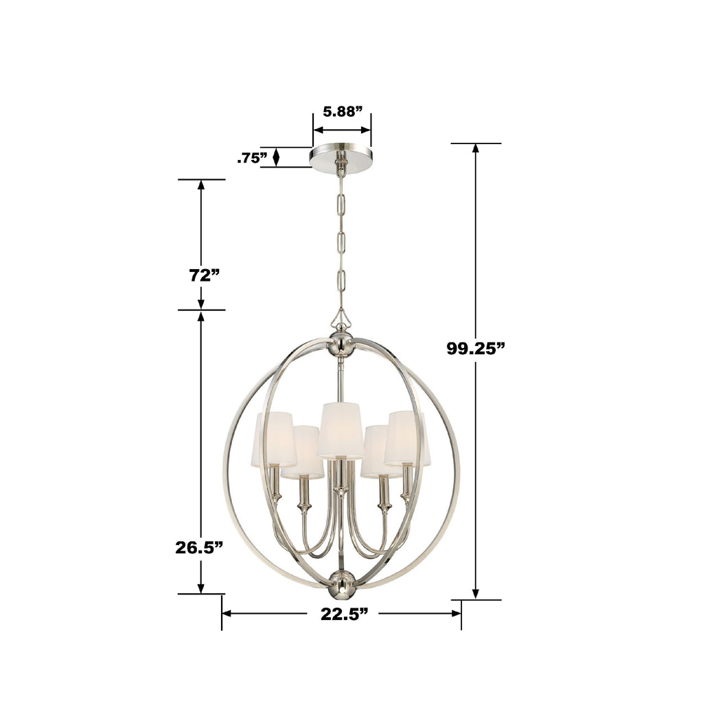 Libby Langdon Sylvan 5 Light Chandelier