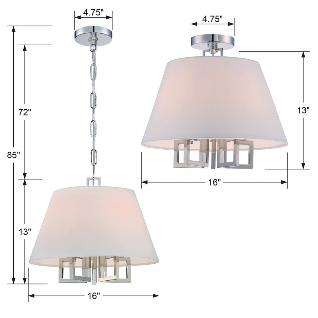 Libby Langdon Westwood 5 Light Semi Flush