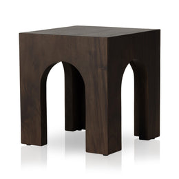 Fausto End Table - Smoked Guanacaste