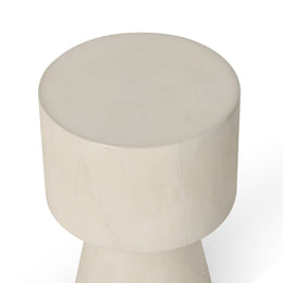 Jovie Outdoor End Table, Ivory Teak by Four Hands