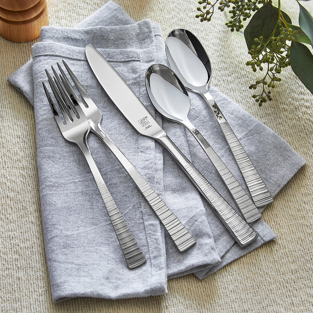 Kingwood 42-Piece 18/10 Stainless Steel Flatware Set