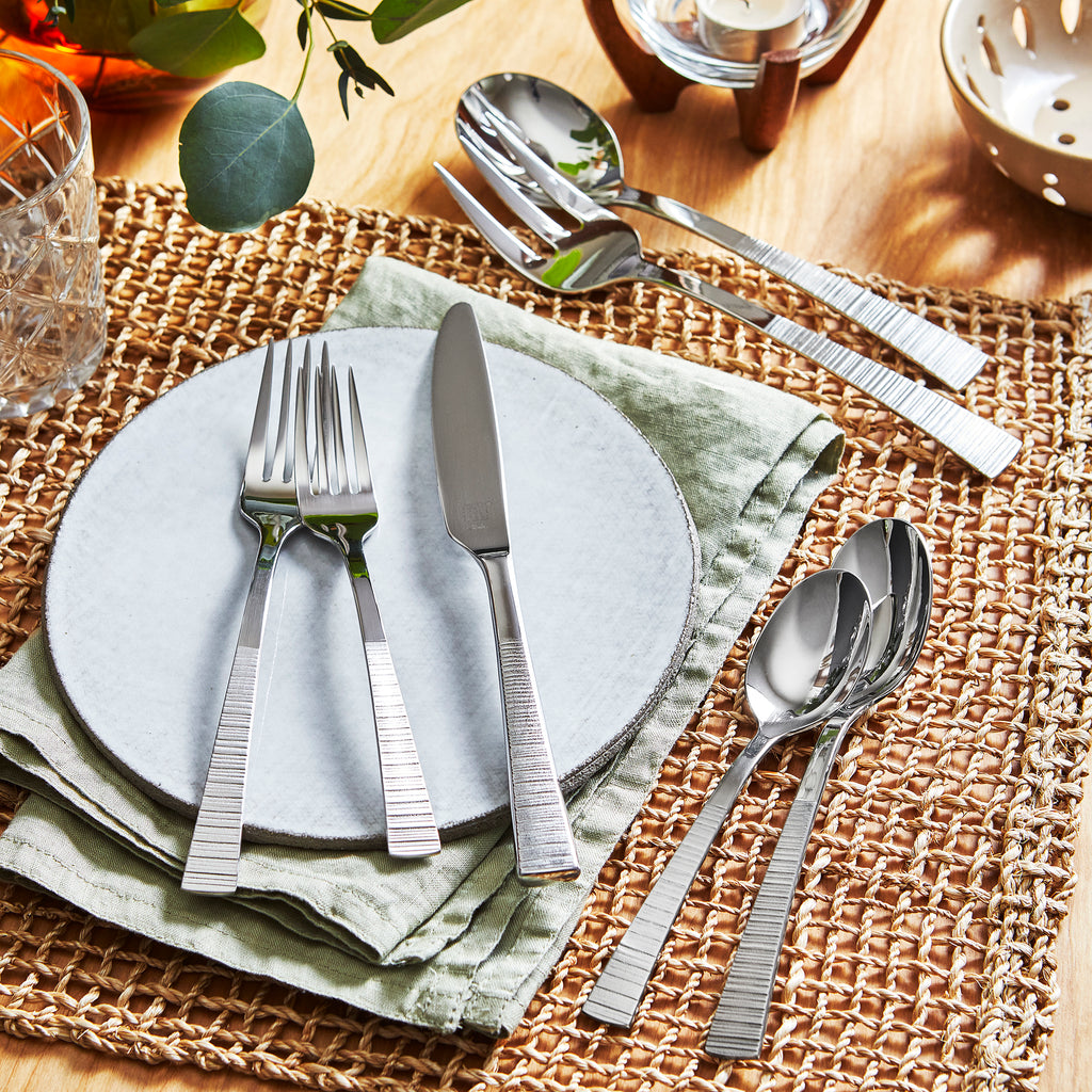 Kingwood 42-Piece 18/10 Stainless Steel Flatware Set