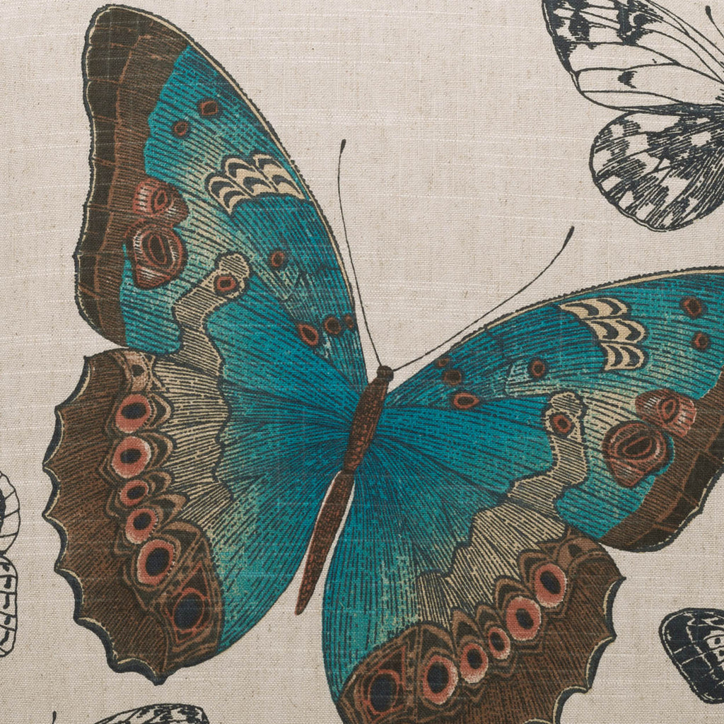 Madame Butterfly Pillow - Turquoise