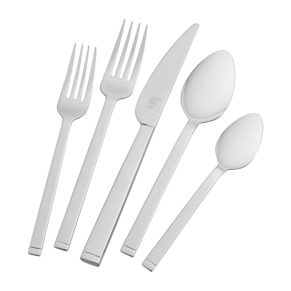 Squared 45-Piece 18/10 Stainless Steel Flatware Set