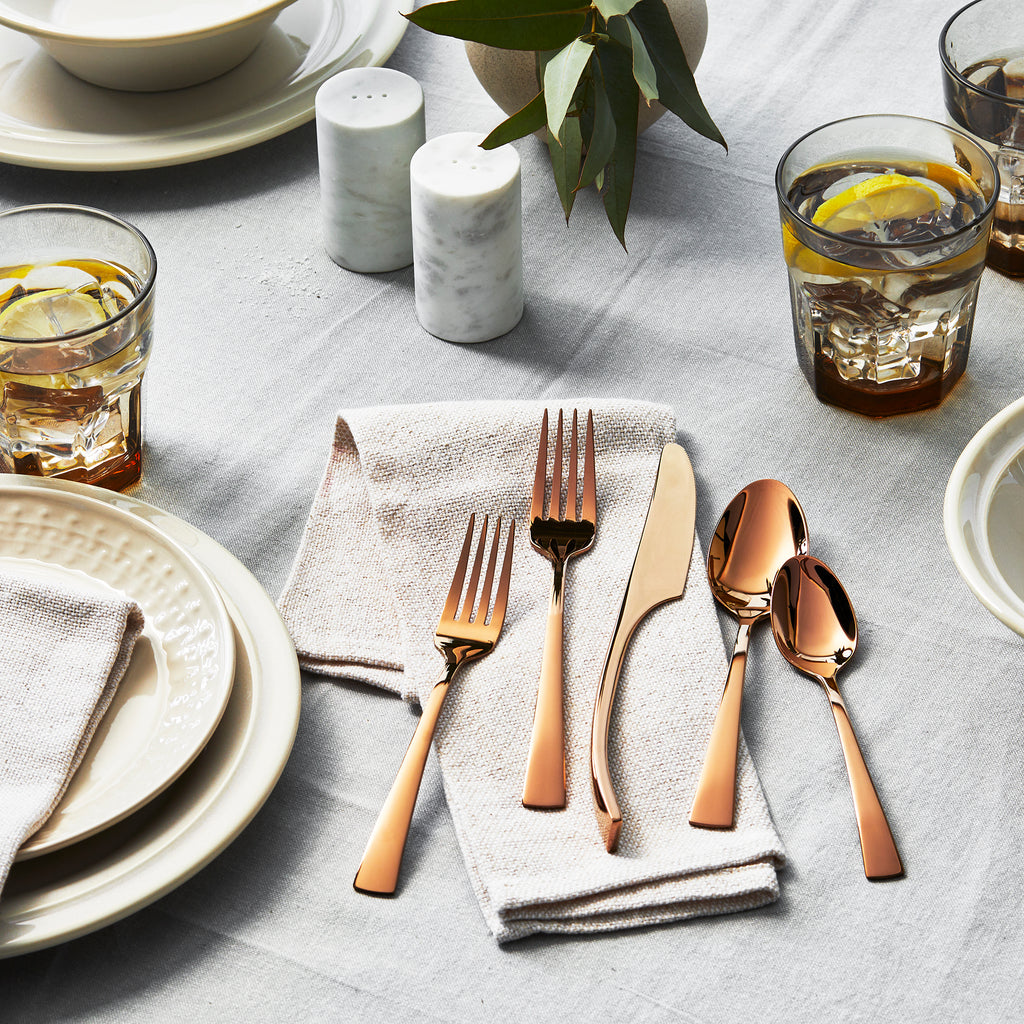 Bellasera Rose Gold 20-Piece 18/10 Stainless Steel Flatware Set