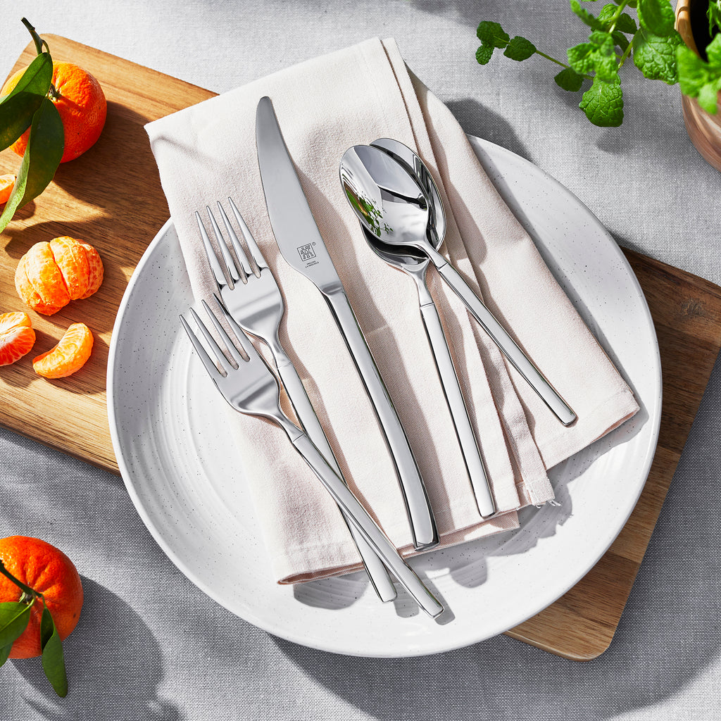 Opus 45-Piece 18/10 Stainless Steel Flatware Set