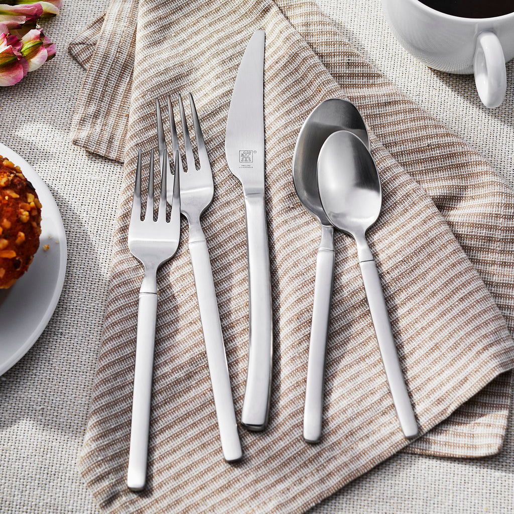 Opus Satin 45-Piece 18/10 Stainless Steel Flatware Set