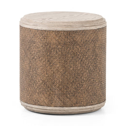 Kiara End Table - Weathered Blonde Oak Veneer