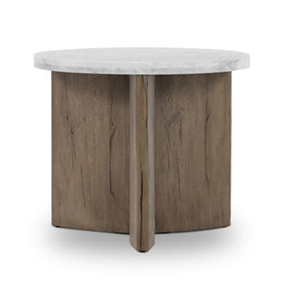 Toli End Table - Italian White Marble by Four Hands