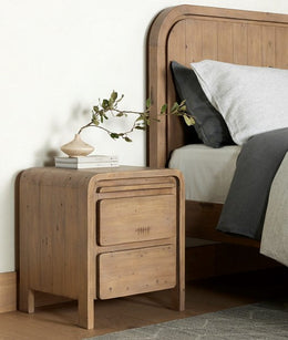 Everson Nightstand-Scrubbed Teak