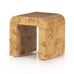 Jenson End Table - Natural Poplar Burl Veneer