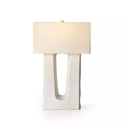 Cuit Table Lamp, Matte White Porcelain Ceramic