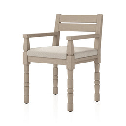 Waller Outdoor Dining Armchair - Faye Sand, Washed Brown