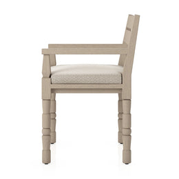 Waller Outdoor Dining Armchair - Faye Sand, Washed Brown by Four Hands