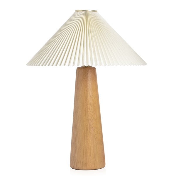 Nora Table Lamp-Light Oak