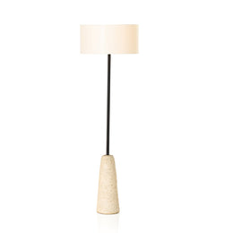 Wren Floor Lamp-Reactive White Glaze