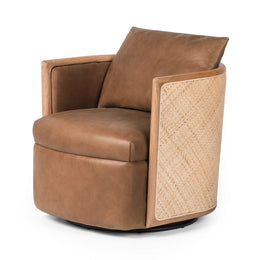 Newbury Swivel Chair - Palermo Cognac