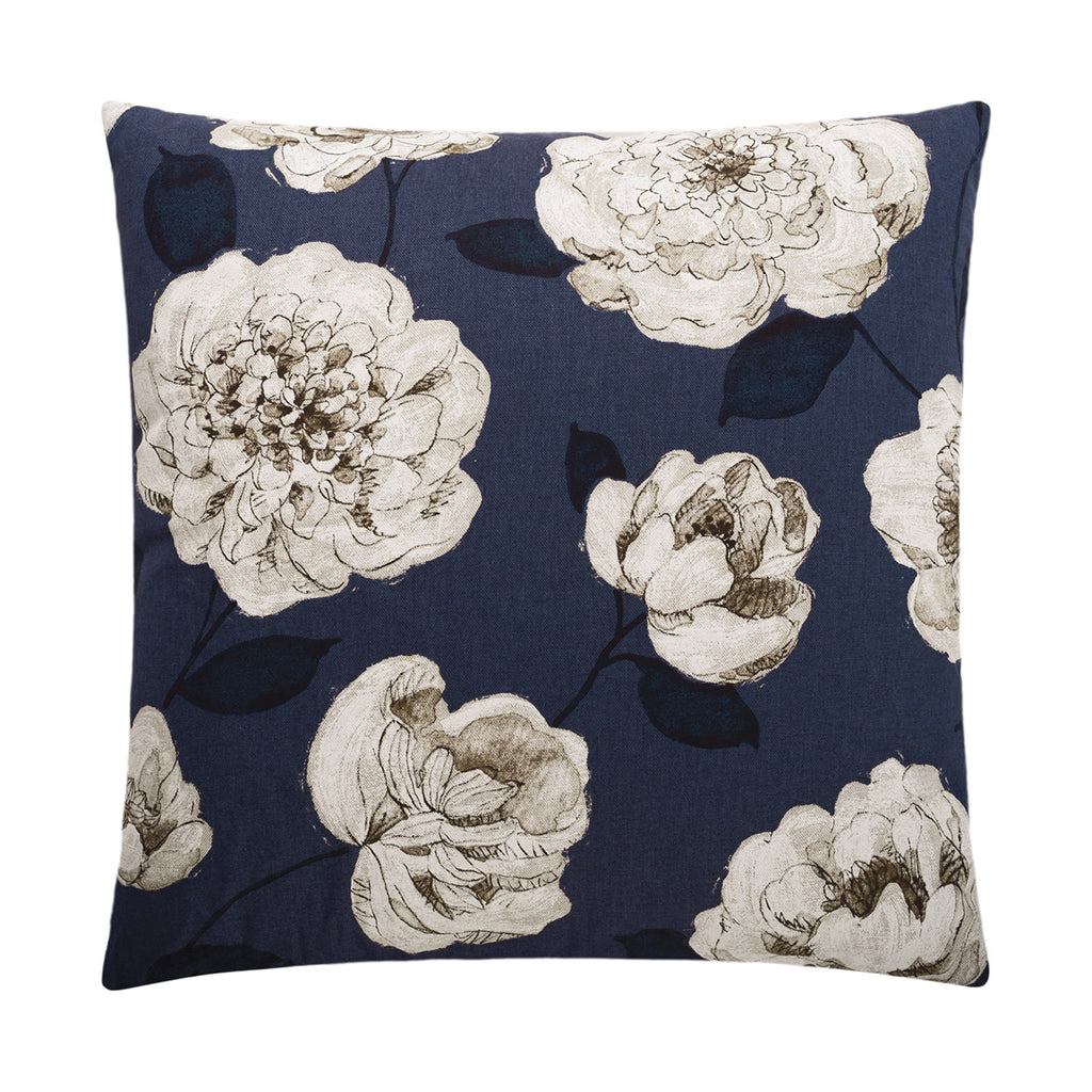 Begonia Pillow - Navy