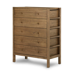 Meadow 5 Drawer Dresser - Tawny Oak Veneer