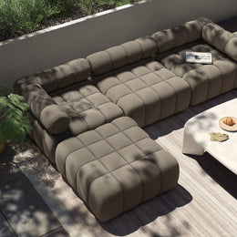 Roma Outdoor 3 Piece Sectional - Alessi Fawn