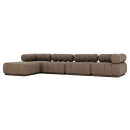 Roma Outdoor 4-Piece Sectional - Ellor Brown