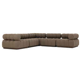 Roma Outdoor 5-Piece Sectional - Ellor Brown