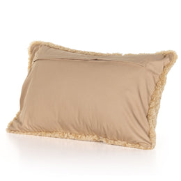 Medio Pillow-Beige Suede-16X24