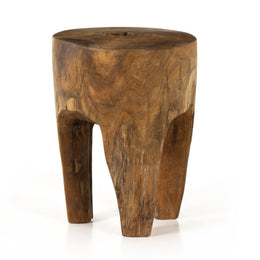 Kyra Outdoor End Table - Aged Natural Teak