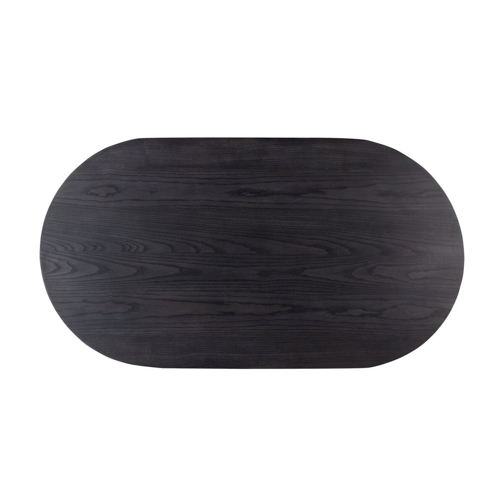 Merla Wood Coffee Table, Black Wash Ash Veneer by Four Hands