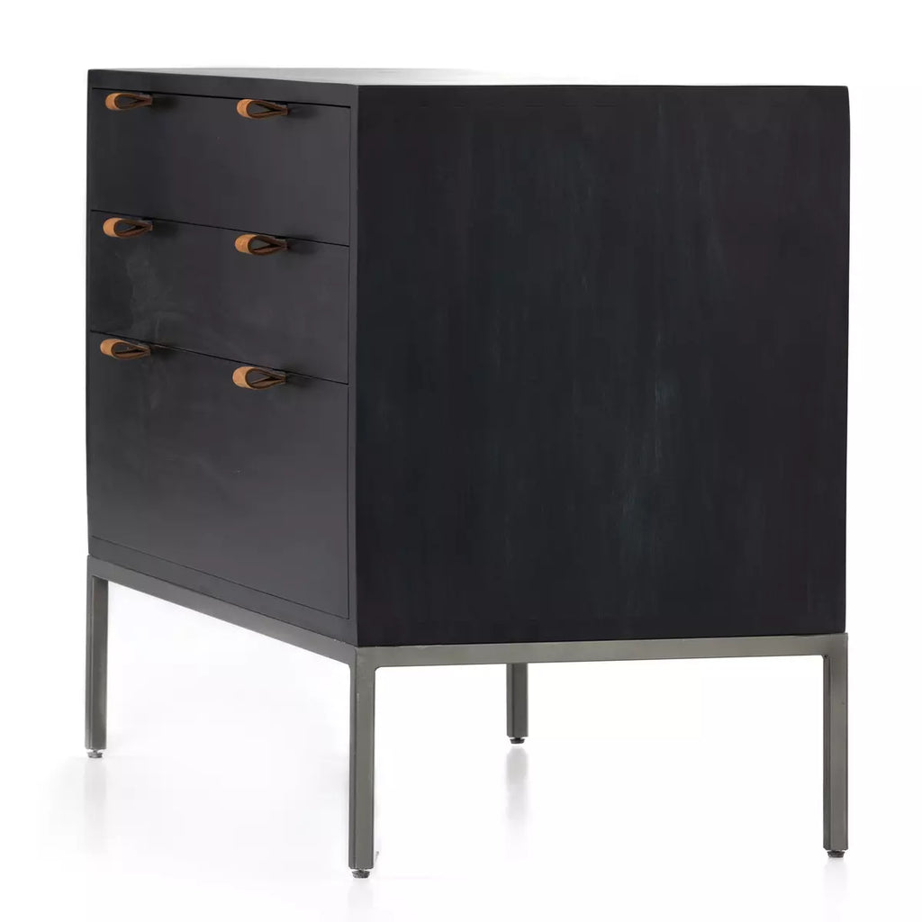 Trey Large Nightstand, Black Wash Poplar