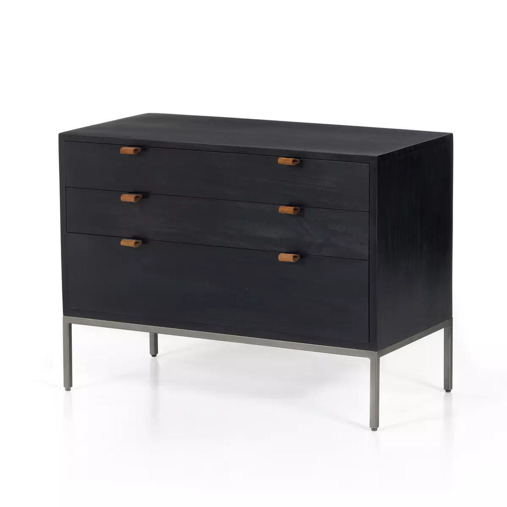 Trey Large Nightstand, Black Wash Poplar