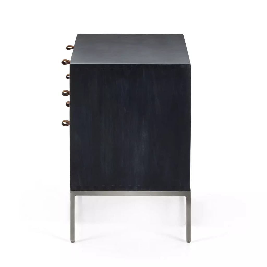 Trey Large Nightstand, Black Wash Poplar