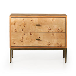 Mitzie Nightstand, Amber Mappa Burl