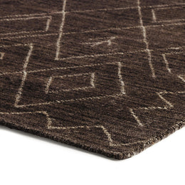 Nador Moroccan Hand Knotted Rug - Nador Espresso