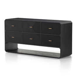 Caspian 6 Drawer Dresser - Black Ash