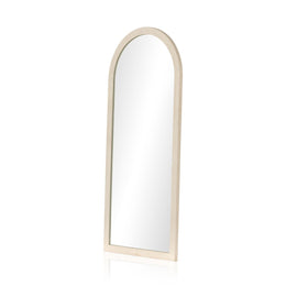 Cressida Floor Mirror, Ivory Painted Linen by Four Hands