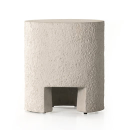 Kember Outdoor End Table, Matte Stone