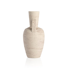 Pima Small Vase-Distressed Cream