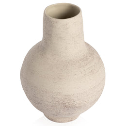 Arid Round Vase-Distressed Cream