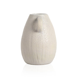 Cascada Large Vase-Eggshell White Ceramic