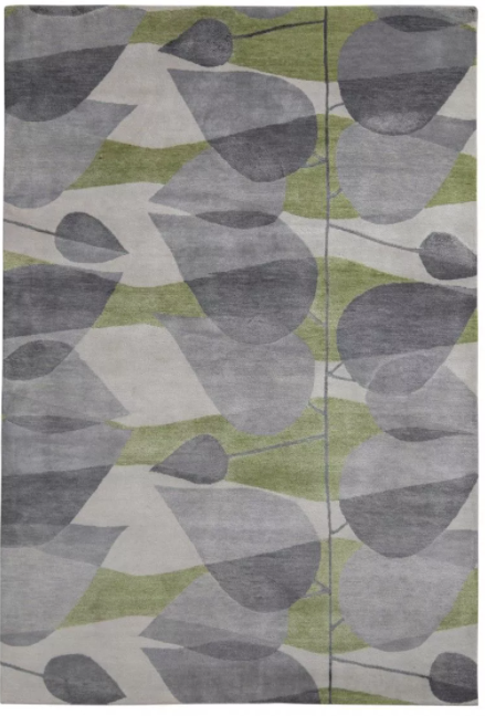 Rug & Kilim's Mid-Century Modern Style Rug In Gray And Green All Over Pattern