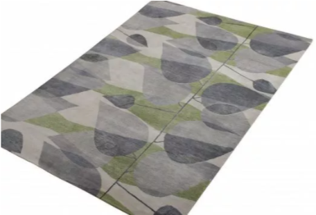 Rug & Kilim's Mid-Century Modern Style Rug In Gray And Green All Over Pattern