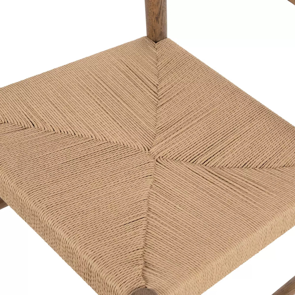 Glenmore Woven Dining Chair - Natural Papercord, Smoked Oak by Four Hands