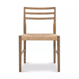 Glenmore Woven Dining Chair - Natural Papercord, Smoked Oak