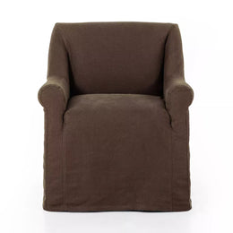 Bridges Slipcover Dining Armchair, Brussels Coffee by Four Hands