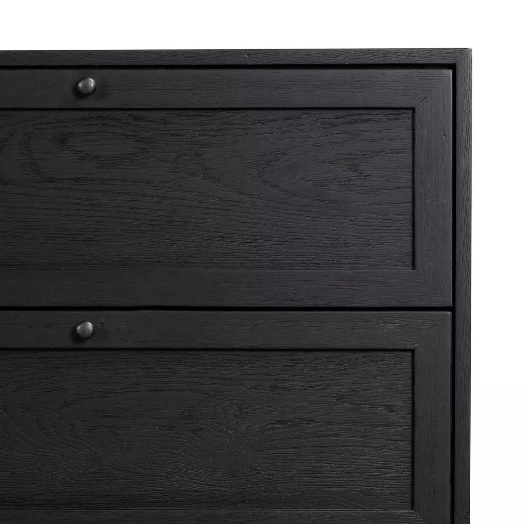 Millie 9 Drawer Dresser, Drifted Matte Black Veneer