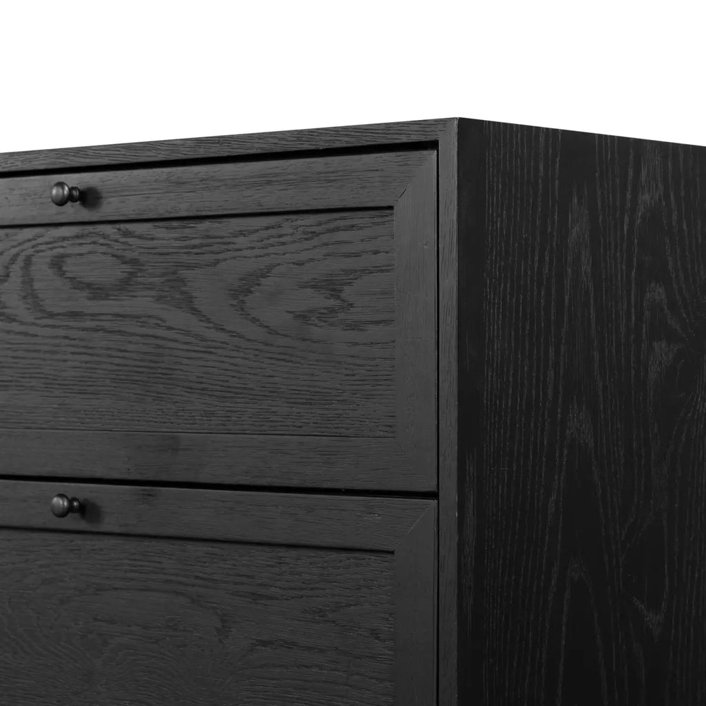 Millie 9 Drawer Dresser, Drifted Matte Black Veneer