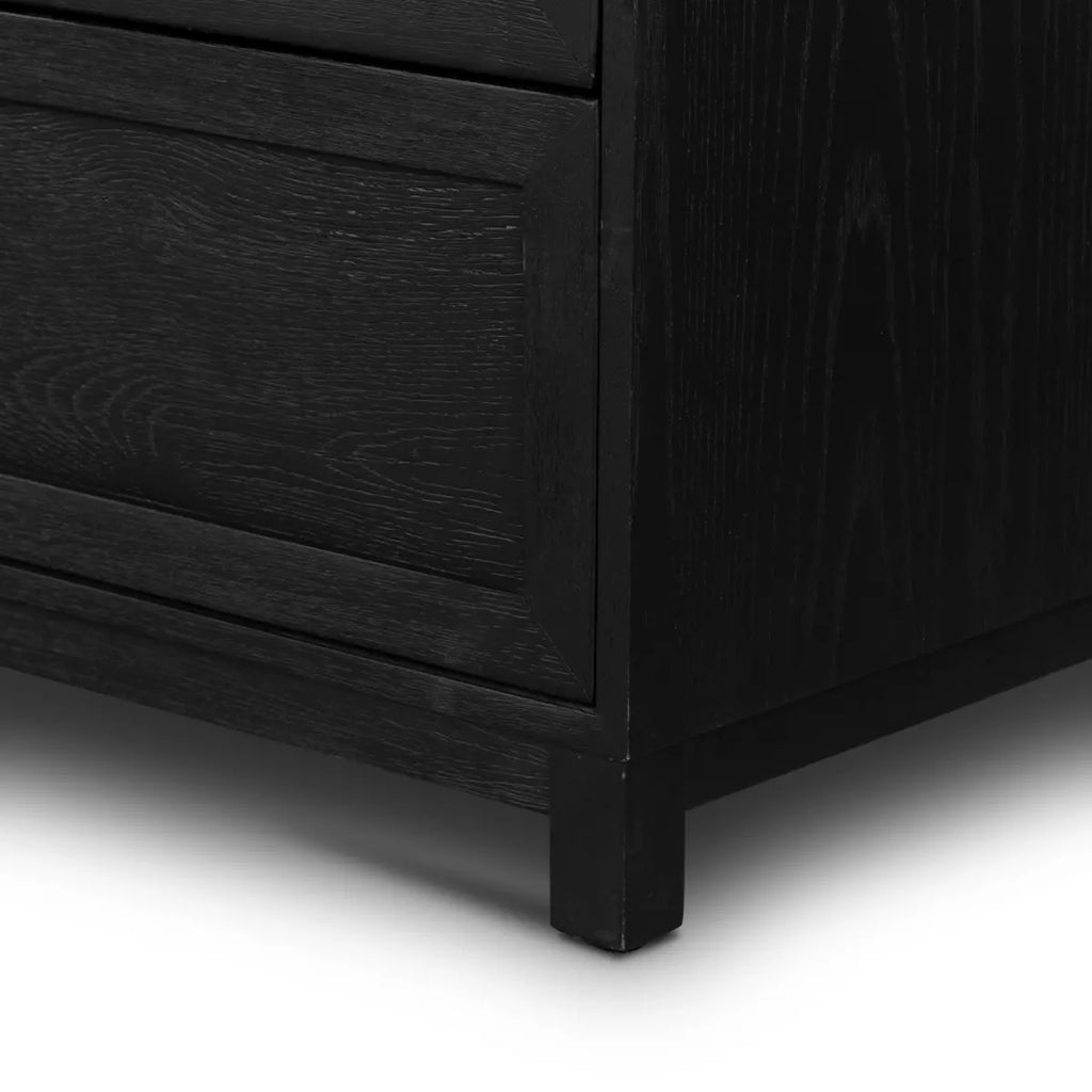 Millie 9 Drawer Dresser, Drifted Matte Black Veneer