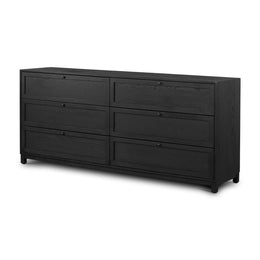 Millie 6 Drawer Dresser - Drifted Matte Black Veneer