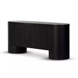 Giovani Media Console - Black Oak Veneer